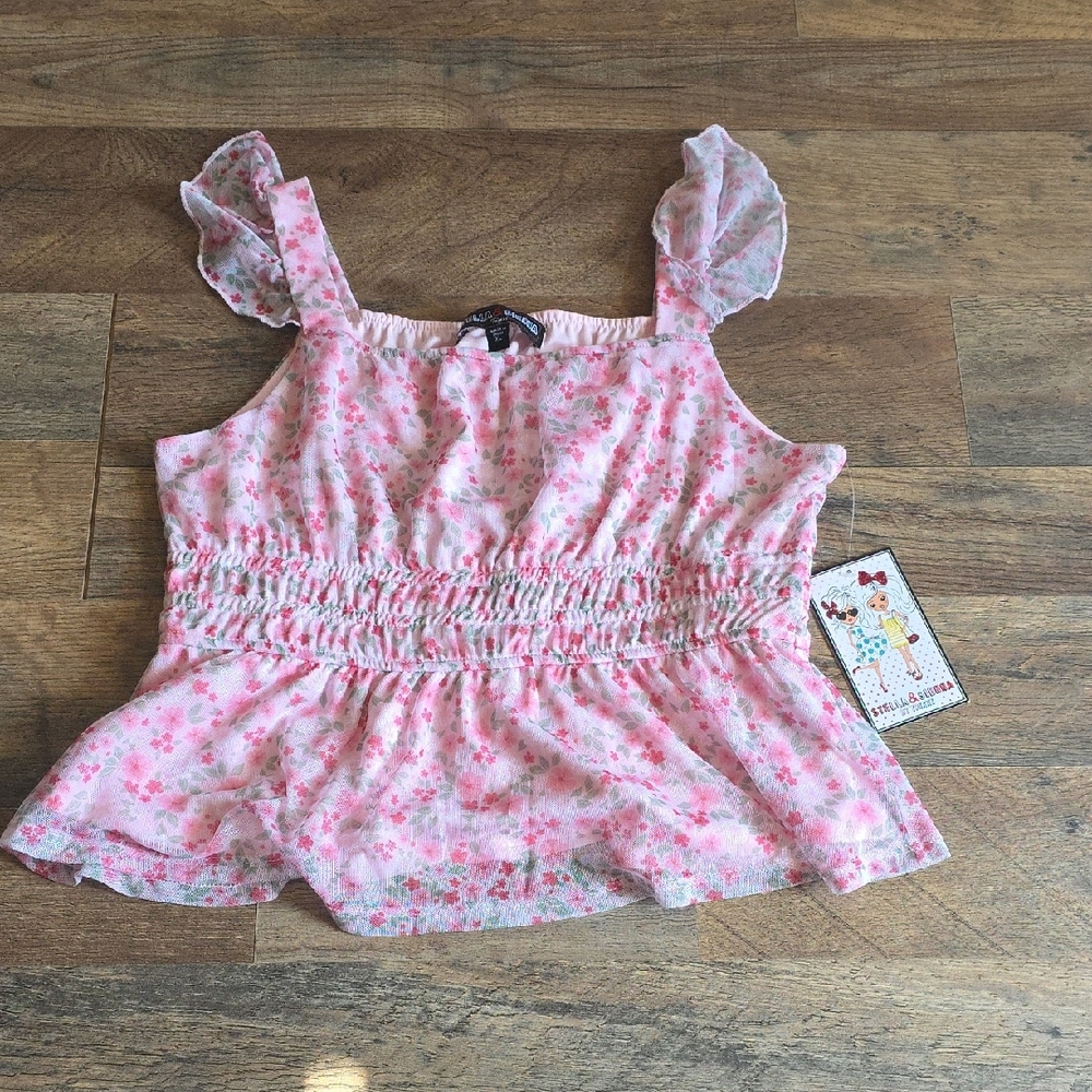 NWT Pink Floral Kids Top